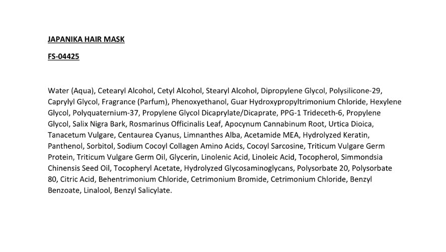 Japanika Smoothing Mask